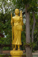 monk statue for Shin Thiwali or Sivali under sun light