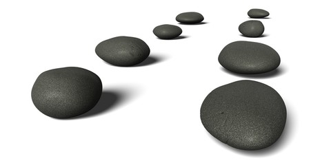 Zen-like. 3D. Stone Path