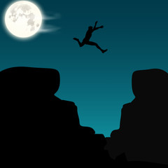 Obraz premium Jumping to success