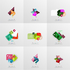 Set of paper graphic layouts