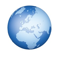 Globe. 3D. Europe Elements of this image furnished by NASA.