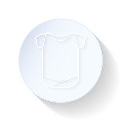 Baby cloth body thin lines icon