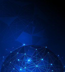 Abstract futuristic - Molecules and polygon digital technology