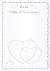 Congratulations on the 25th anniversary silver wedding