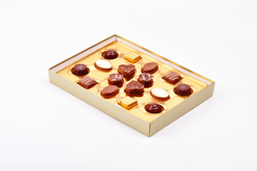 A Box of Chocolates on White Background