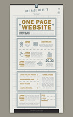 retro one page website template design