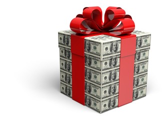 Gift. 3D. Money Gift Box