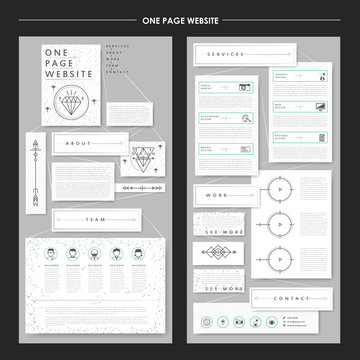 elegant one page website template design
