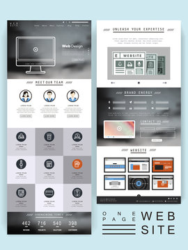 abstract one page website template design