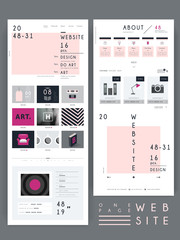 trendy one page website template design