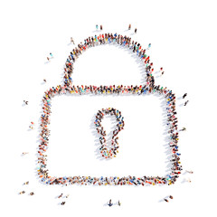 people in the form of  lock.