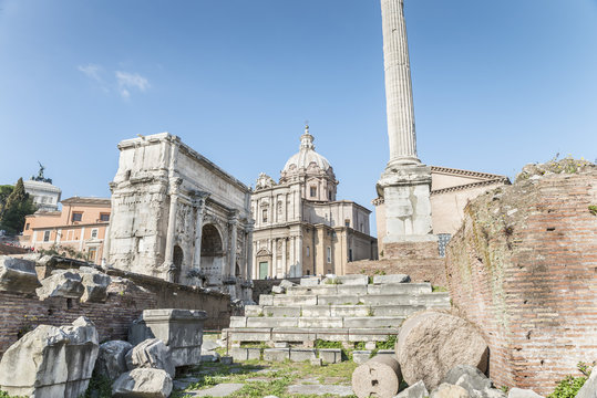 Arch Of Septimius Severus.Roman Forum. Italy.