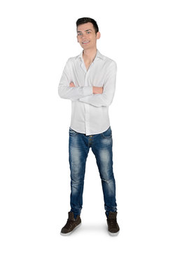Young man looking camera