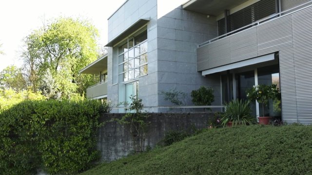 Modern architecture, panoramic view of the exterior