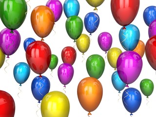 Birthday. 3D. Balloons
