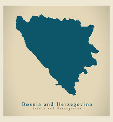 Modern Map - Bosnia and Herzegovina BA