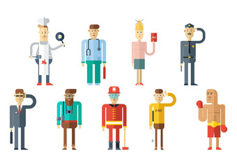 Profession people collection. Flat style design.