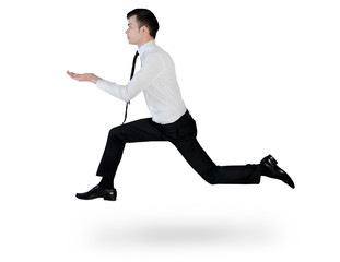 Business man holding something