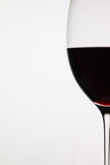 Wineglass with red  wine