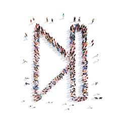 people in the form of an icon playback.