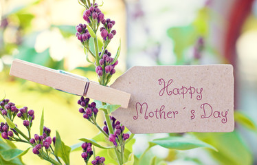 nature greeting card background - happy mothers day