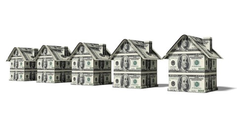 Currency. 3D. Real Estate Market