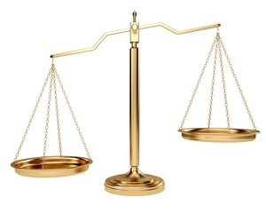 Scales of Justice. 3D. Law Scales
