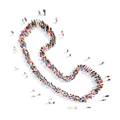 people in the form of a handset.