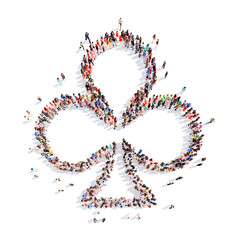 people in the form of playing suits.