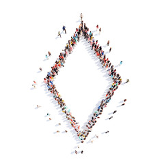 people in the form of playing suits.