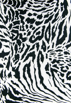 texture of print fabric striped zebra and leopard for background