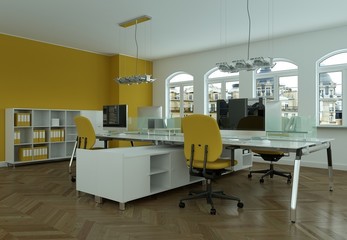 modernes Büro im Loft