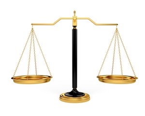 Scales of Justice. 3D. Law Scales