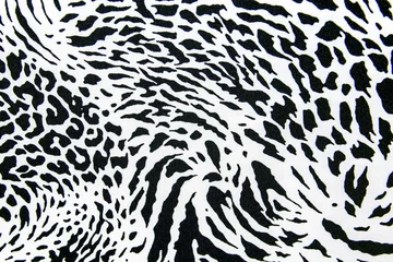 Fotobehang Panter textuur van printstof gestreepte zebra en luipaard voor achtergrond