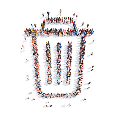 people in the form of a basket.