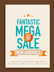 Poster, banner or flyer design for mega sale.