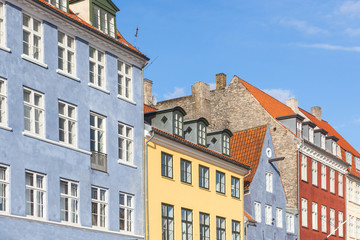 Fototapeta premium Typical colorful houses in Copenhagen old town