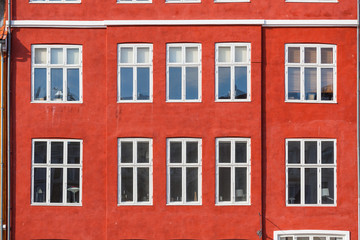 Typical colorful houses in Copenhagen old town