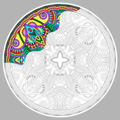 coloring book page for adults - zendala