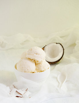 Coconut ice cream  homemade