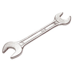 Steel wrench lies on a white background. Vector illustration.