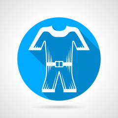 Flat round vector icon for wetsuit