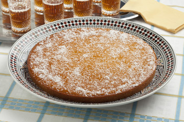 Fresh baked Moroccan yogurt cake