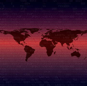 Security background with HEX-code