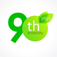 90 anniversary green logo