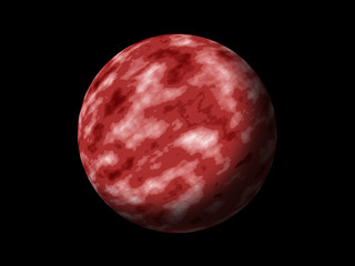 Red planet in space