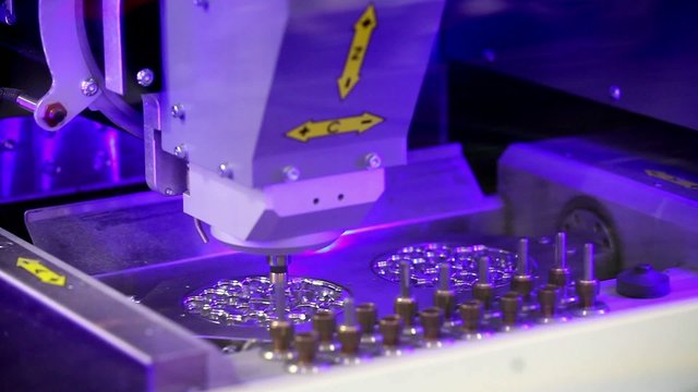 dry touch dental milling machine, stomatology equipment closeup process