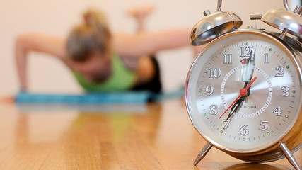 Woman doing morning workout.