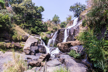 Mae Klang Waterfall in Doi Inthanon, Chiang Mai Province Thailan