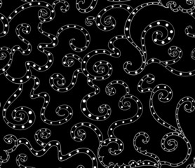 Abstract vector seamless texture with spotted lines